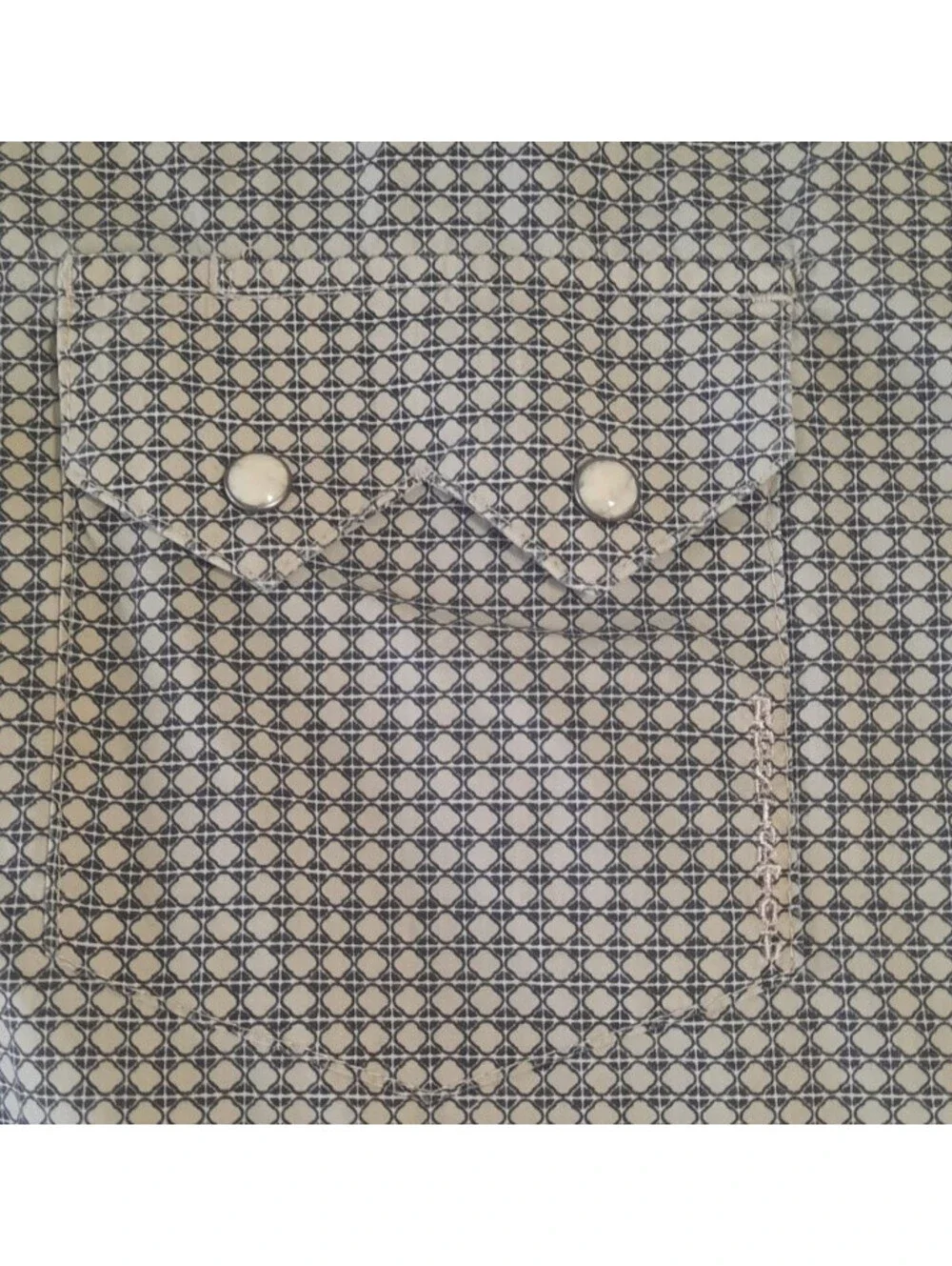 RESISTOL Mens Long Sleeve Western Shirt XL Tan Black Pearl Snaps Gray Marbling